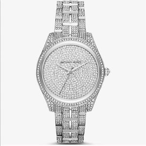 Michael Kors Pavè Silver-tone Watch